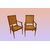 Set of 6 late 1800s French walnut straw armchairs.