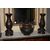 Triptych composed of 3 Chinese bronze vases from the 1800s depicting scenes with beasts and landscape