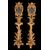 Six palace wall lights in carved and gilded wood and glass