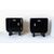 Pair of Art Deco 1930 bedside tables - black lacquered