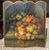 Painted leather screen. Italy, 19th century.