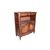 Credenza provenzale del 1700 in legno di noce e radica di noce con 2 ante e vano a giorno impreziosita di intagli