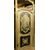 PTS895 - No. 2 antique lacquered doors, with frame and overdoor, 18th century, opening cm W 90 x H 217