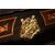 Living room table with Louis XVI style inlaid ebony wood flaps