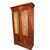 1800s Directory Style Mahogany Feathered Bookcase with 2 Doors