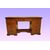 English Victorian style mahogany ministerial desk from the 1800s with inlays