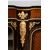 Antique Napoleon III sideboard in fine exotic woods with gilded bronze inserts. 19th century period.