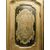 PTS895 - No. 2 antique lacquered doors, with frame and overdoor, 18th century, opening cm W 90 x H 217