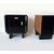 Pair of Art Deco 1930 bedside tables - black lacquered