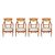 Four carved wooden armchairs. Italy, mid-19th century.