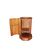 French 1800s Mahogany Column Bedside Cabinet with Marble