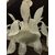 LAMP247 - Coppia di lampadari in vetro lavorato, epoca '900, misure diametro cm 60 x H 60
