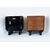 Pair of Art Deco 1930 bedside tables - black lacquered