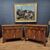 Pair of Empire sideboards, 1820, veneered in walnut burl wood