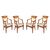 Four carved wooden armchairs. Italy, mid-19th century.