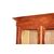 1800s Directory Style Mahogany Feathered Bookcase with 2 Doors