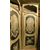 PTS895 - No. 2 antique lacquered doors, with frame and overdoor, 18th century, opening cm W 90 x H 217