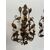 Pair of antique 5-light sconces from the late 19th century with leaf motifs