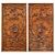 Pair of carved wooden wall panels. Italy, first half of the 20th century.