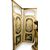 PTS895 - No. 2 antique lacquered doors, with frame and overdoor, 18th century, opening cm W 90 x H 217