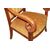 French Mahogany Directory Style Armchair with Striped Fabric
