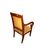 French Mahogany Directory Style Armchair with Striped Fabric