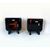 Pair of Art Deco 1930 bedside tables - black lacquered