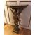 Half-moon console table with 17th-century Putto