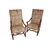 Pair of late 1800s walnut high-backed armchairs