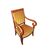 French Mahogany Directory Style Armchair with Striped Fabric