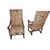Pair of late 1800s walnut high-backed armchairs