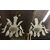 LAMP247 - Coppia di lampadari in vetro lavorato, epoca '900, misure diametro cm 60 x H 60
