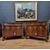 Pair of Empire sideboards, 1820, veneered in walnut burl wood
