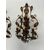 Pair of antique 5-light sconces from the late 19th century with leaf motifs
