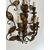 Pair of antique 5-light sconces from the late 19th century with leaf motifs