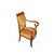 French Mahogany Directory Style Armchair with Striped Fabric