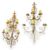 LAMP250 - Pair of gilded sconces, 19th/20th century, dimensions cm W 60 x H 115 x D 34