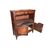Credenza provenzale del 1700 in legno di noce e radica di noce con 2 ante e vano a giorno impreziosita di intagli
