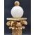 Coppia di eleganti colonne neoclassiche in alabastro e legno dorato, inizi XIX secolo