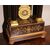 French Charles X style boxwood and ebonized wood table clock from the 1800s