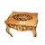 French Louis XV style toilet in rosewood with floral inlays on an ebony background, 19th century