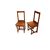 Set of 4 late 1800s French rustic chairs