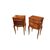 Pair of late 1800s French Transition style bedside tables, male and female.