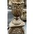 Set of 4 candlesticks, Chiseled brass candle holders – Neoclassical.