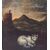 Scena mitologica o allegorica con figura maschile, cane e gatto – Dipinto su tela XVII secolo