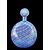 Round blown glass bottle with multicolored spiral bands. Ve.Art.Murano.