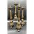 Set of 4 candlesticks, Chiseled brass candle holders – Neoclassical.