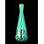 Green glass vase with spiral vertical bands. Signature VeArt (Murano artistic glassworks 1984).