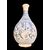 Majolica bottle with turquoise monochrome decoration depicting stylized plant motifs. Montelupo.