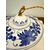 Pair of hand-painted ceramic chandeliers, 20th century, 30x7cm